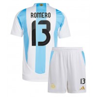 Camiseta Argentina Cristian Romero #13 Primera Equipación Replica Copa America 2024 para niños mangas cortas (+ Pantalones cortos)